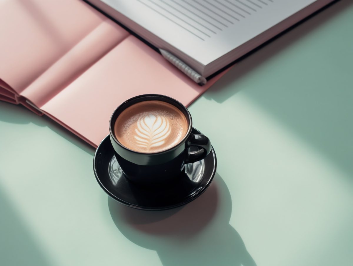 Coffee with pastel colors