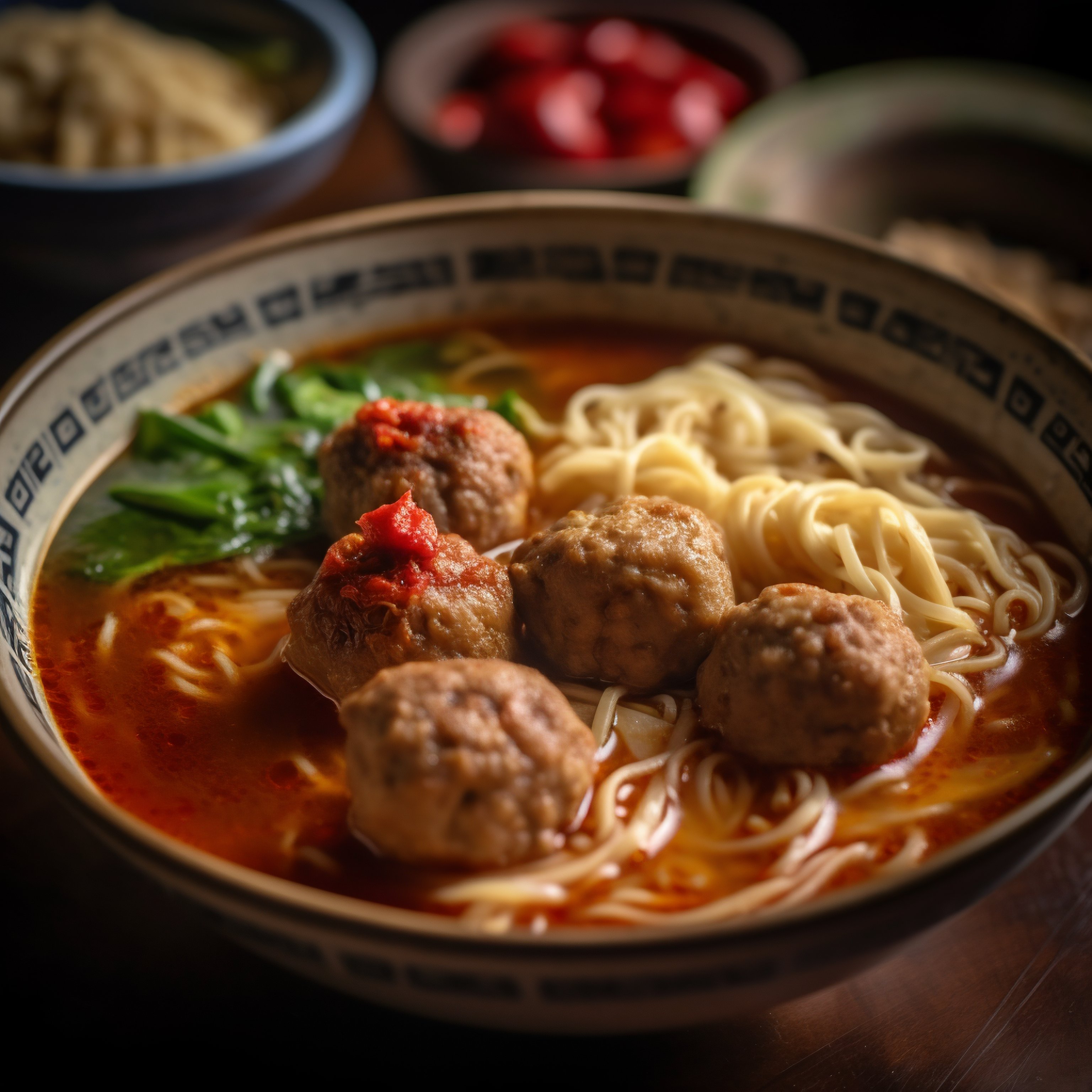 Savory Meatball Noodle Soup Delight