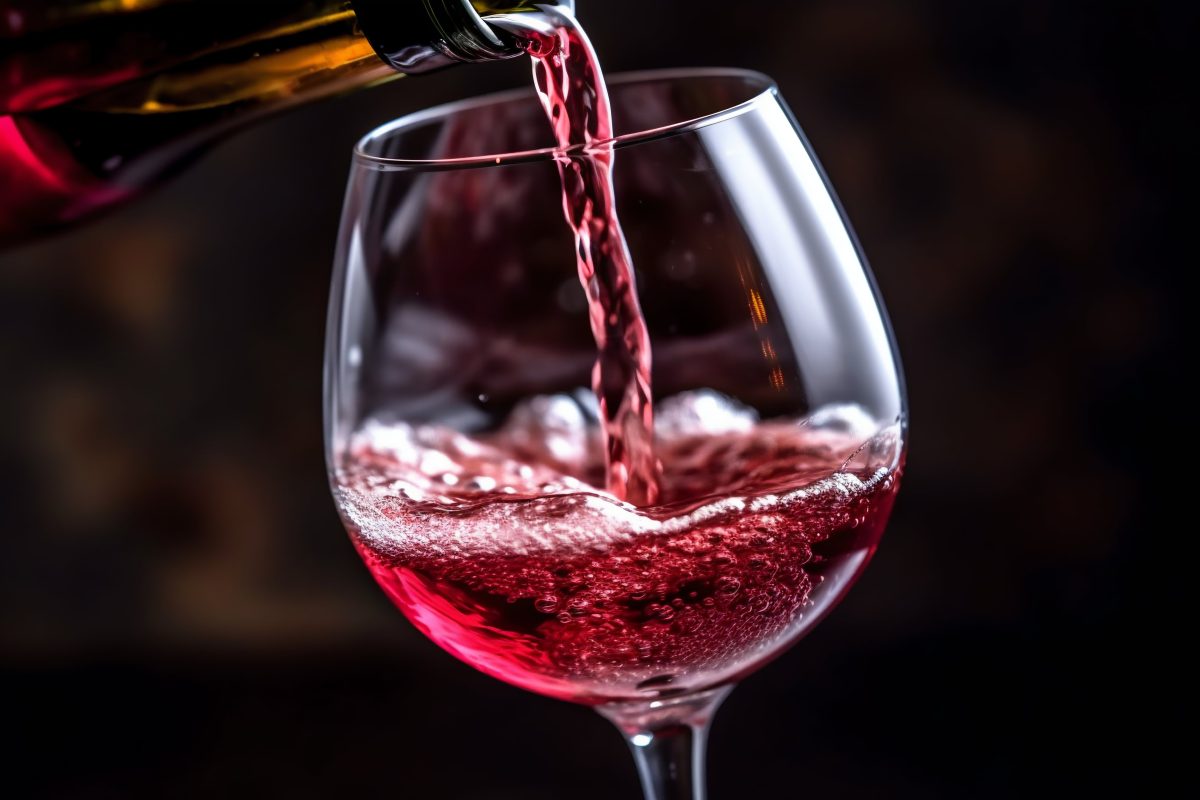 Pouring sparkling wine