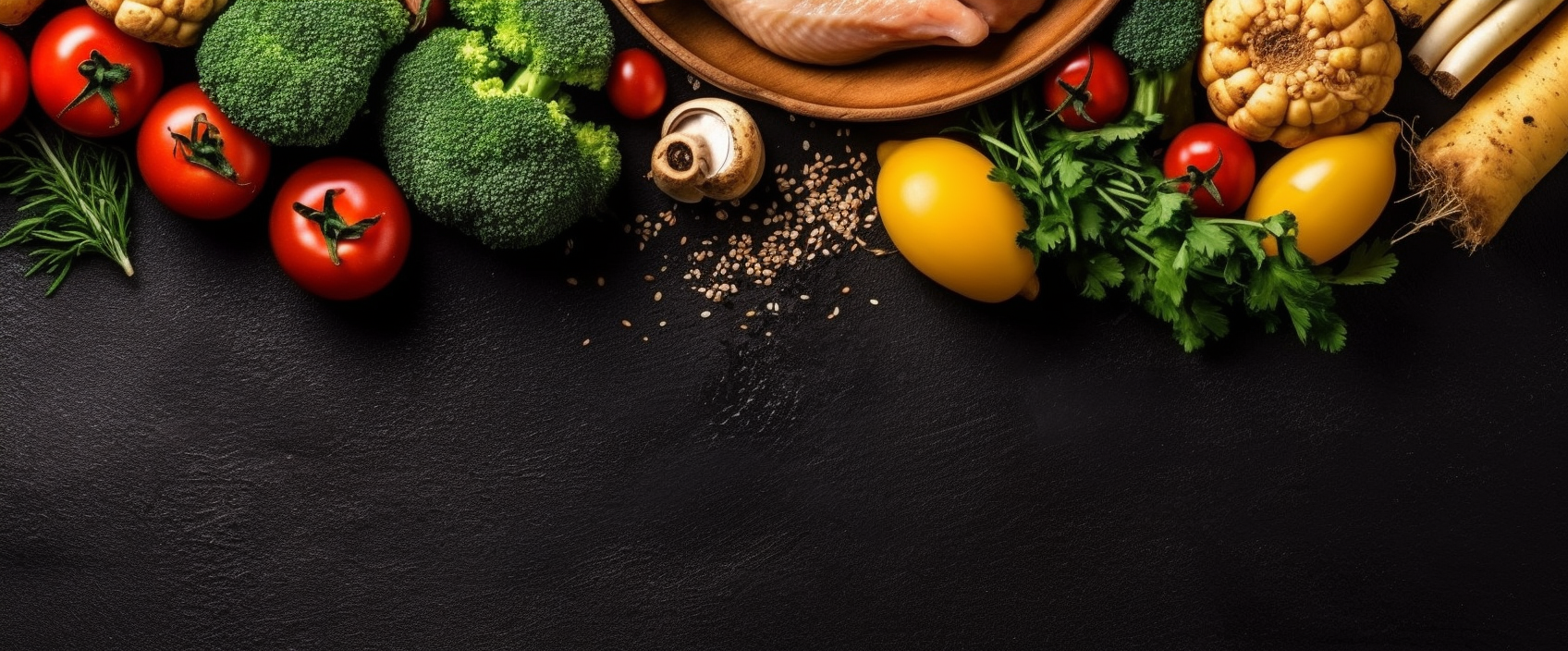 Fresh Veggies and Chicken Ingredients for Healthy Meals