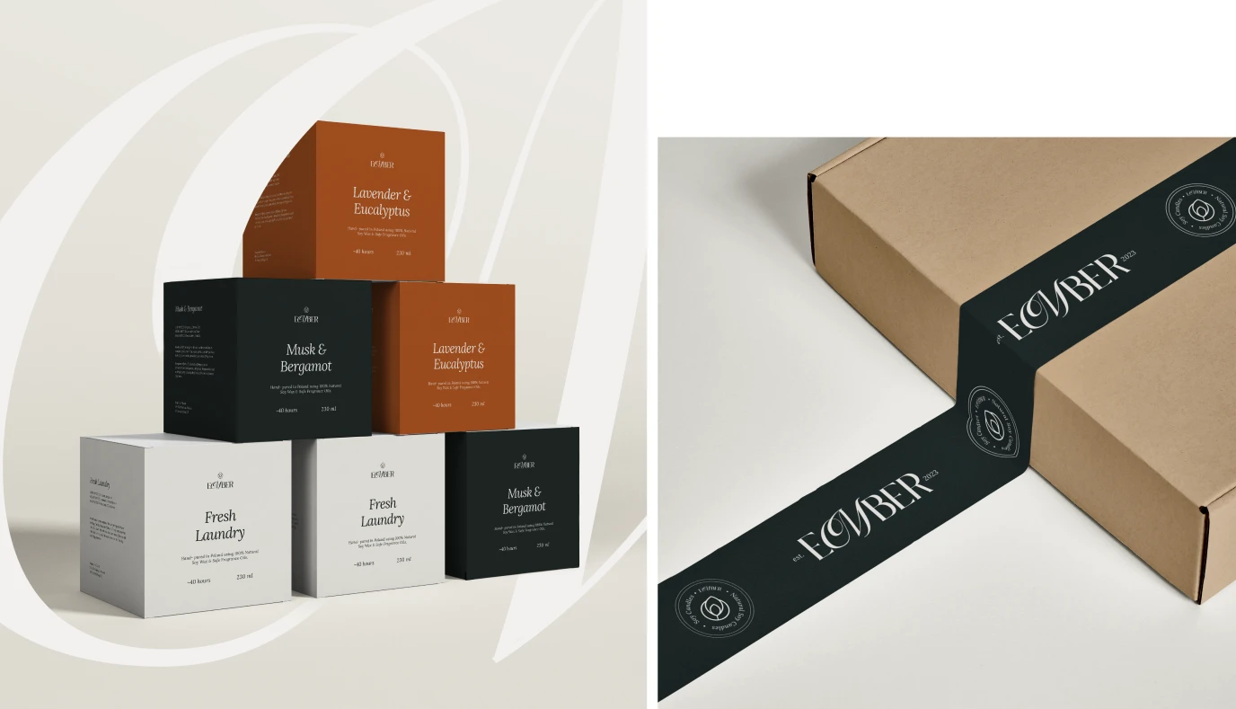 Packaging design for candle business