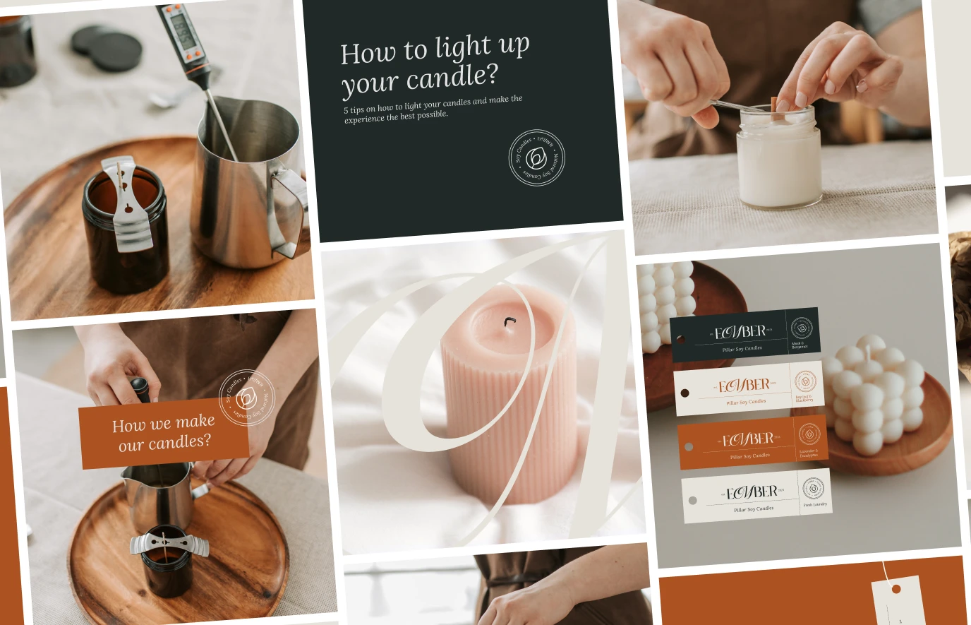 Social media templates - candle business